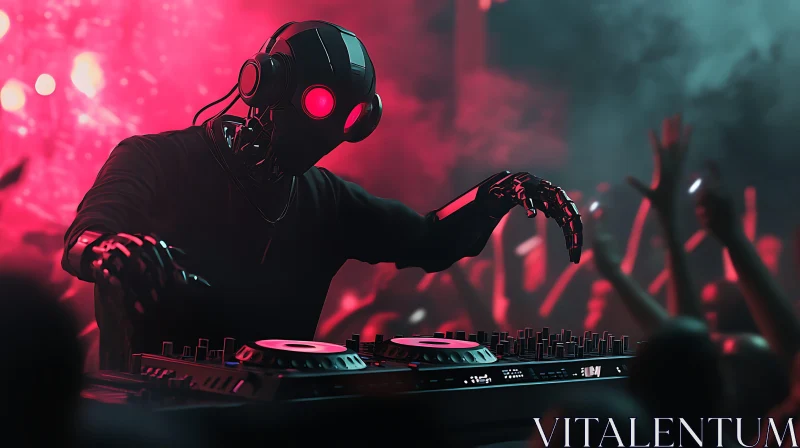 Robotic DJ in Concert AI Image