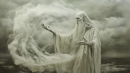 Ethereal Wizard in White Robes