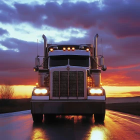 Sunset Drive with a Truck