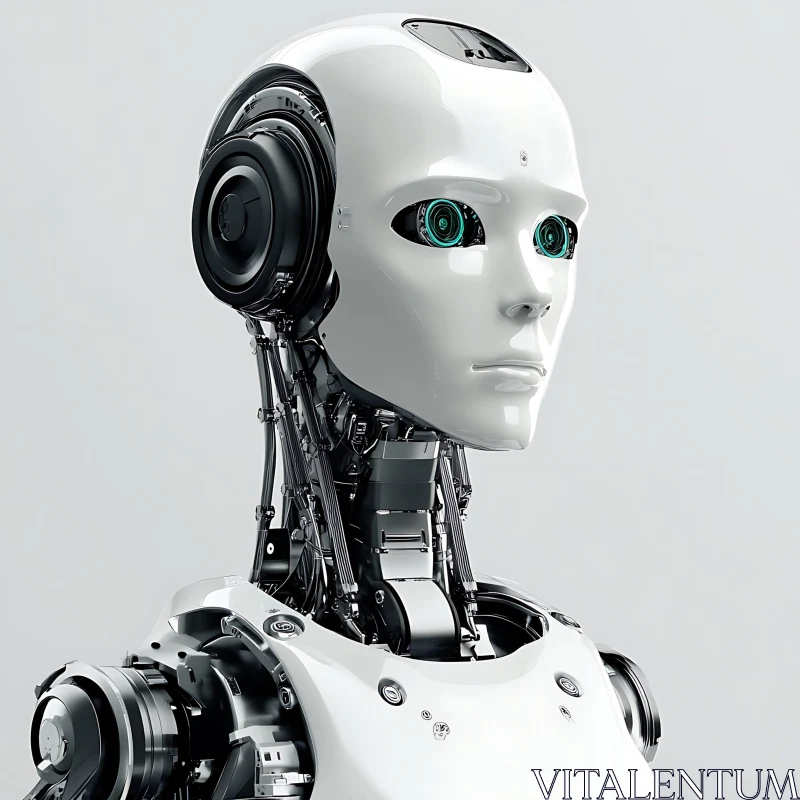 AI ART High-Tech Humanoid Robot