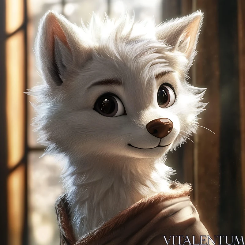 Enchanting Fox with Innocent Eyes AI Image