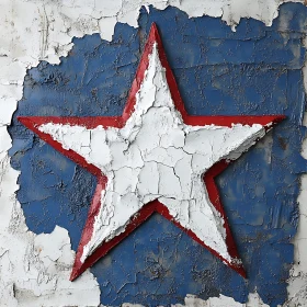 Vintage Star with Peeling Paint