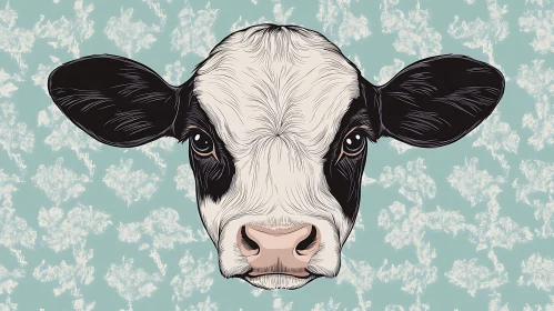 Stylized Cow Head Art