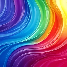 Swirling Rainbow Hues Abstract Design