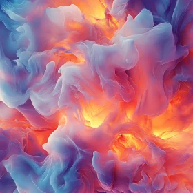 Fluid Clouds in Colorful Abstract