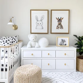 Animal Art Nursery Interior