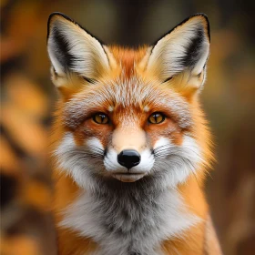 Portrait of a Fox in Autumn