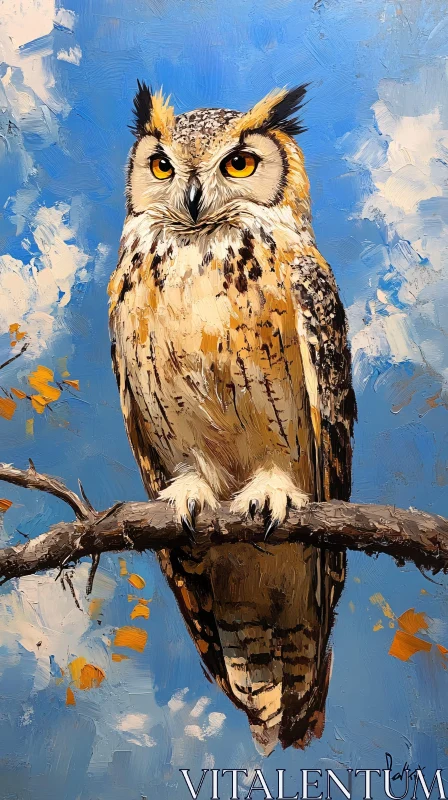 Emotionally Captivating Owl Art AI Image