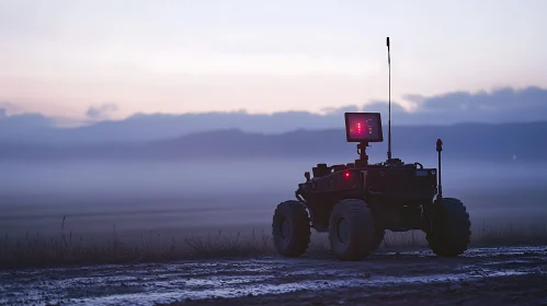 Autonomous Vehicle at Twilight