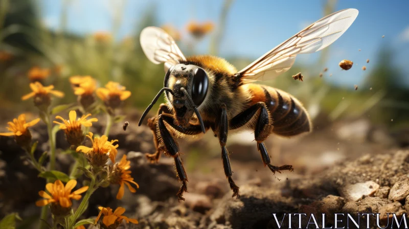 Captivating Render of Bees Approaching Humanity in a Game AI Image