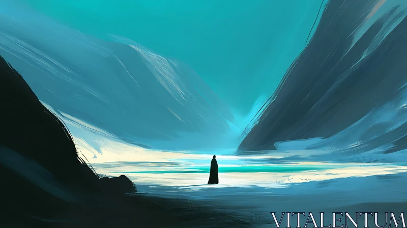 Solitude Seascape Painting AI Image