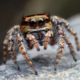 Macro Shot of a Colorful Spider