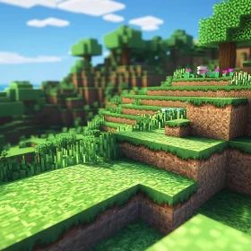 Blocky Minecraft Landscape