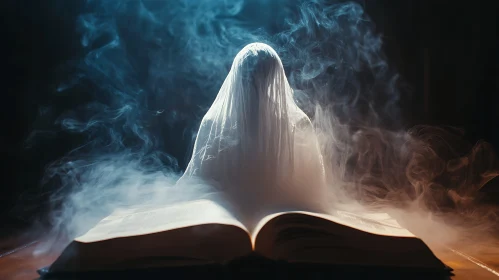 Ghostly Figure Reading Book