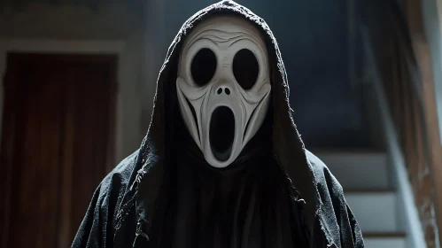 Ghostface Mask Close-up