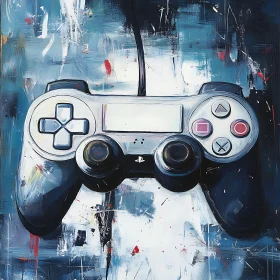 Abstract Gaming Controller Painting