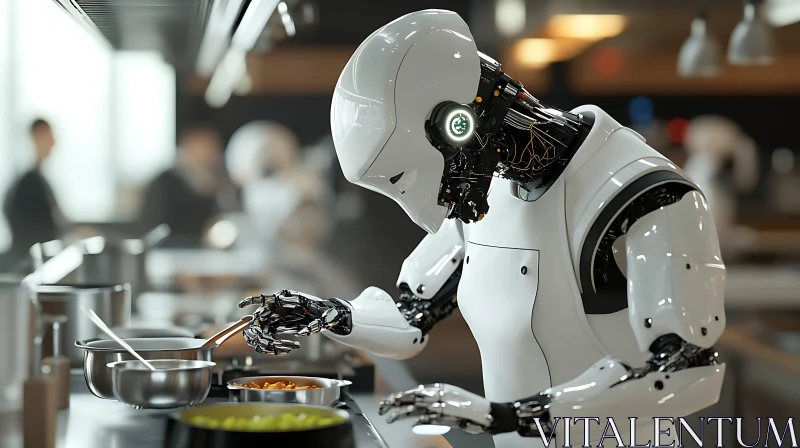 AI ART Futuristic Automated Kitchen Assistant