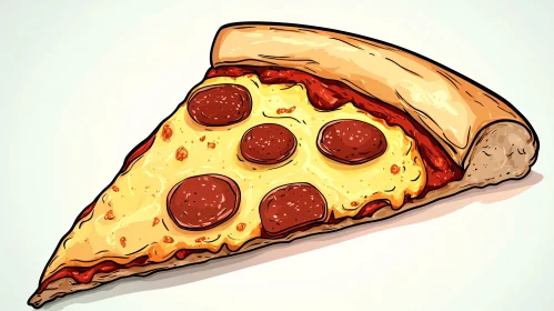 Cheesy Pepperoni Pizza Art