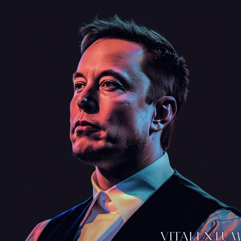 Portrait of Elon Musk AI Image