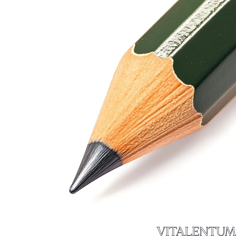 AI ART Detailed Close-Up of a Sharpened Pencil