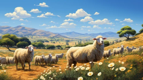 Sheep in Australian Landscape - Pastoral Nostalgia