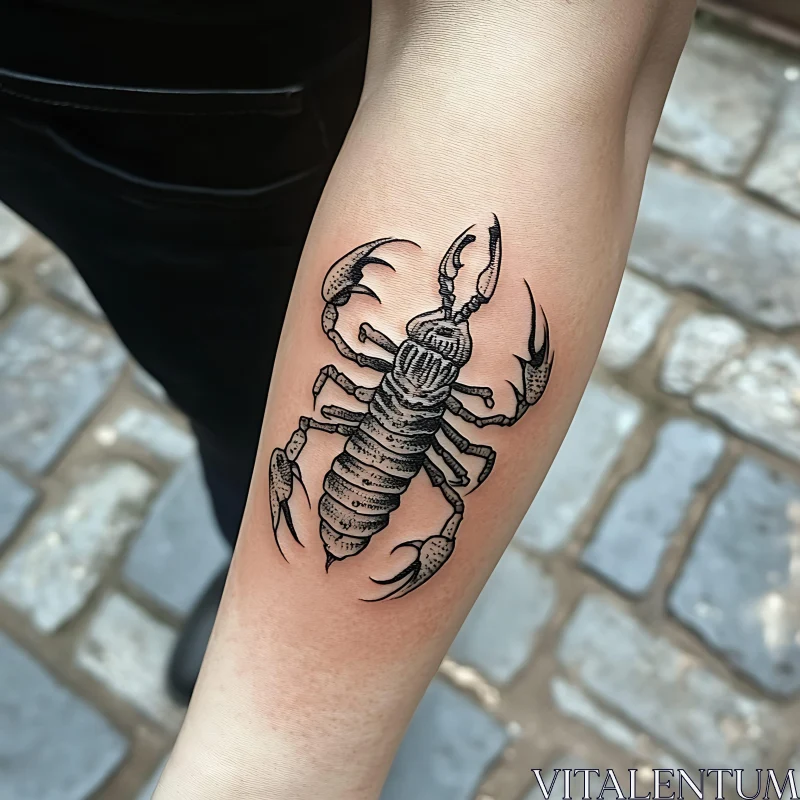 Intricate Scorpion Body Art AI Image