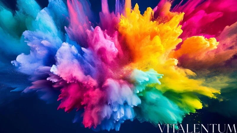 Abstract Color Burst Background Design AI Image