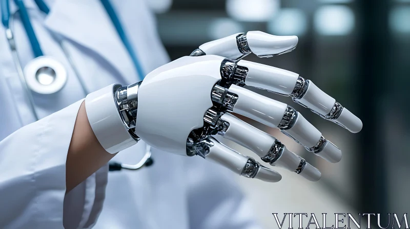 Advanced Medical Technology: Robotic Hand AI Image