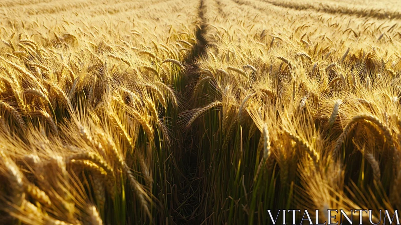 AI ART Sunlit Wheat Field