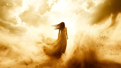 Golden Sandstorm Woman