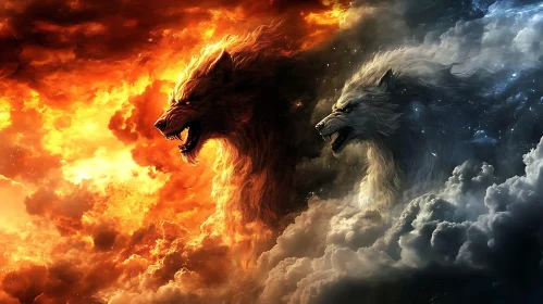 Elemental Wolves Art