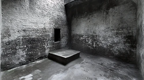 Desolate Brick Room Interior