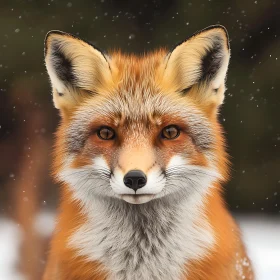 Winter Fox Close-Up