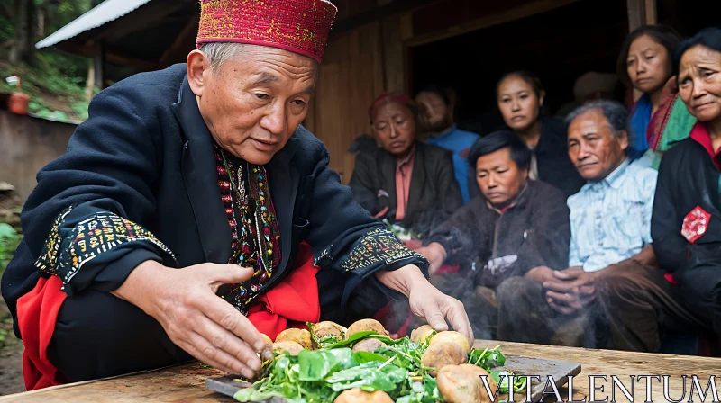 Traditional Meal Preparation AI Image