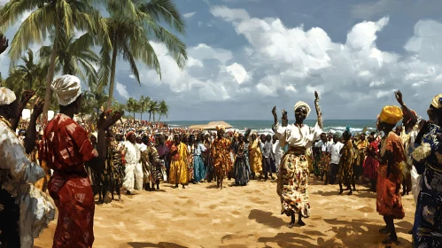 Joyful Gathering on Sandy Shores