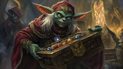 Goblin with Treasure Chest