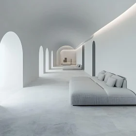 Minimalist White Hallway Interior Design