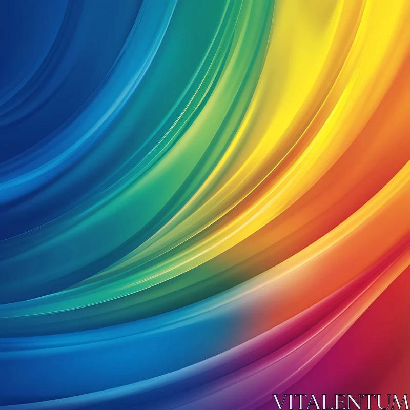 Fluid Color Gradient Abstract Design AI Image