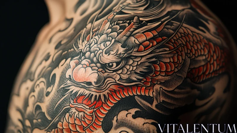 AI ART Elaborate Dragon Tattoo Art