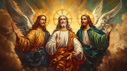 Three Divine Figures with Wings