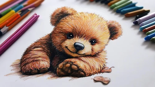 Charming Teddy Bear Sketch