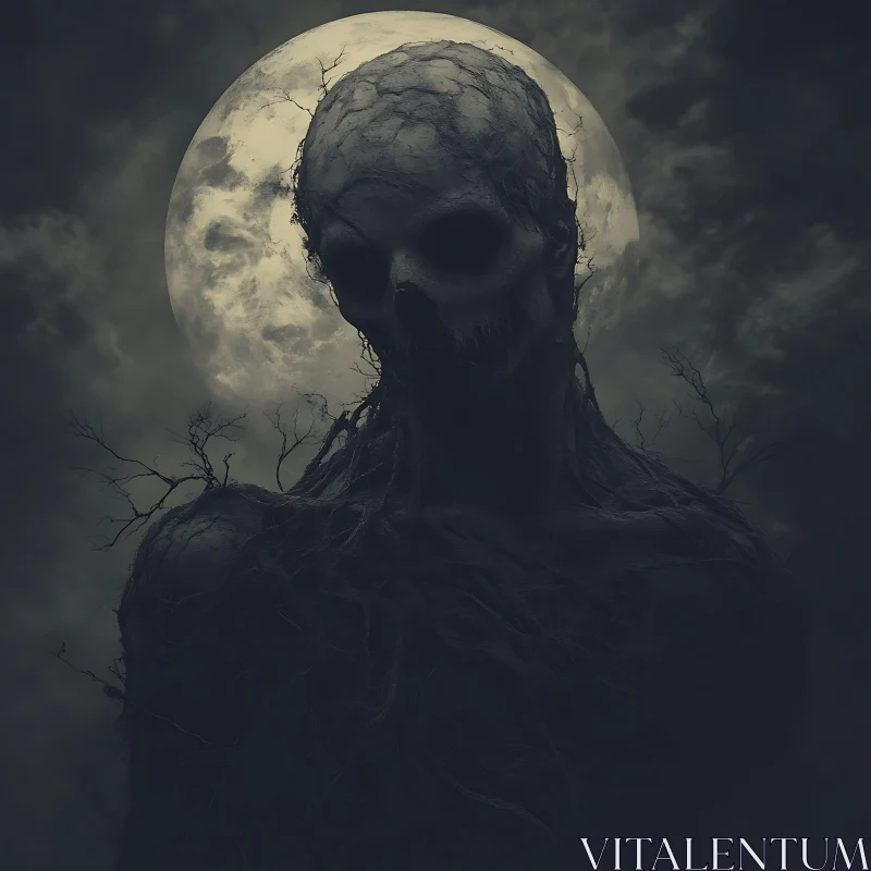 AI ART Moonlit Horror Creature - Fantasy Art