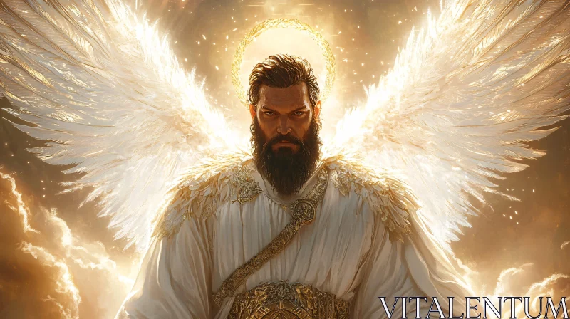 AI ART Man as an Angel with Beard