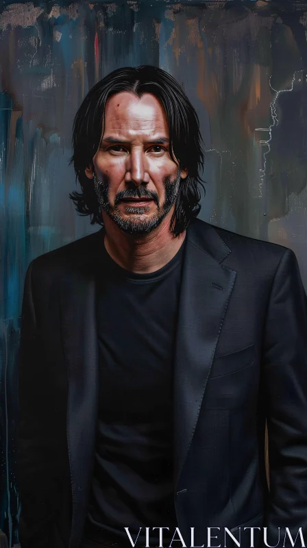 AI ART Keanu Reeves Art Portrait