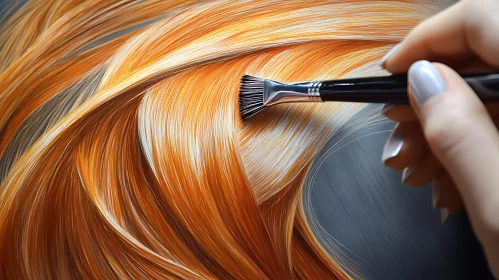 Artwork of Orange Hair Painting