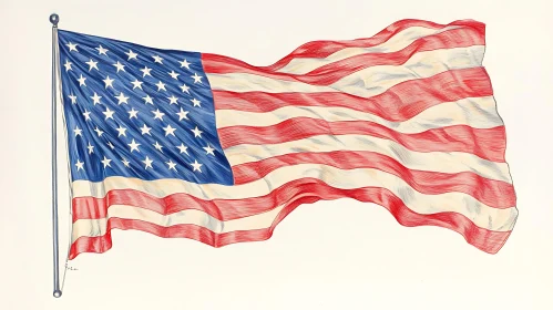 Patriotic USA Flag Art