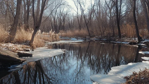 Peaceful Winter Water Scene