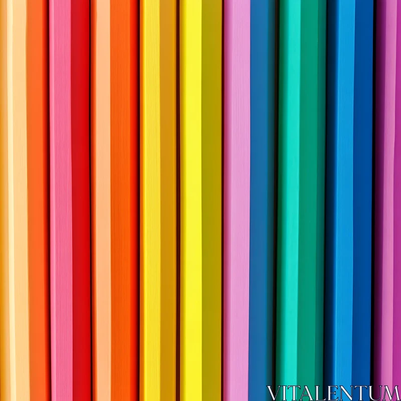 AI ART Colorful Vertical Stripes Composition