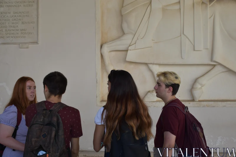 PHOTO Youth Encountering Historical Sculpture