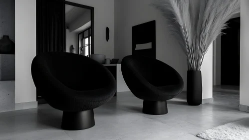 Minimalist Interior Design with Round Seating